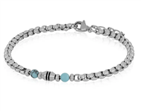 Bracciale Goyatè Donna in Acciaio Pasta di turchese BACM0869#ST
